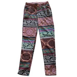Womens Pants Size Small Multicolor Leggings Fur Lined Indie Winter Ski Snow